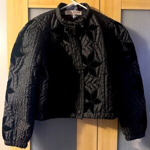 NWT Free People black quilted jacket